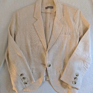 Light tan linen blazer- Olivia Moon, size small